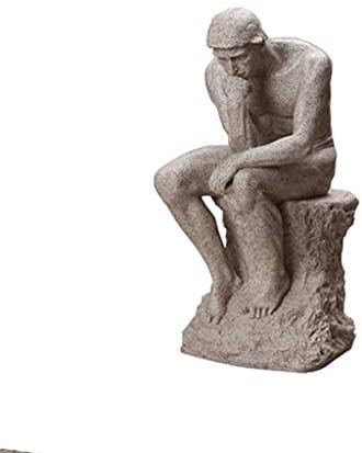 A/S Desktop-Skulptur Nordic Sandstein Denker Kreative Ornamente Home Study Wohnzimmer Einfache Moderne Dekorationen Büroeinrichtung