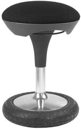 Topstar SI69G20 Sitness 20, ergonomischer Sitzhocker, Arbeitshocker, BürohockermitSchwingeffekt,Sitzhöhenverstellung,Bezugschwarz