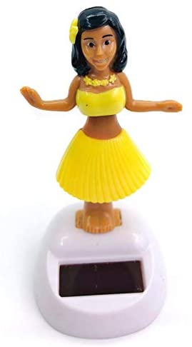 Renoble Solar Wackelfiguren Solarbetriebene Tänzerin，Auto Armaturenbrett Tanzfigur Spielzeug Hawaiian Hula Kopfschütteln Tänzerin Für Büroeinrichtung, Heimtextilien Und Autodekoration