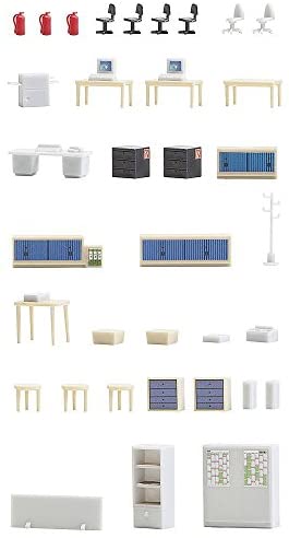 Faller FA 180454 – Büroeinrichtung, Zubehör für die Modelleisenbahn, Modellbau